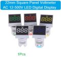 22mm SQUARE AC VOLT Meter 12-500V Voltage Meter Panel Mount 22mm Square Panel Voltmeters Tools Sets. 