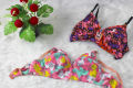 4 Pack Cotton Spandex Non Padded Printed Everyday Bras for Women and Girls.
