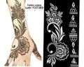 Henna sticker simple design for hand stencils 1pair (Randomly). 