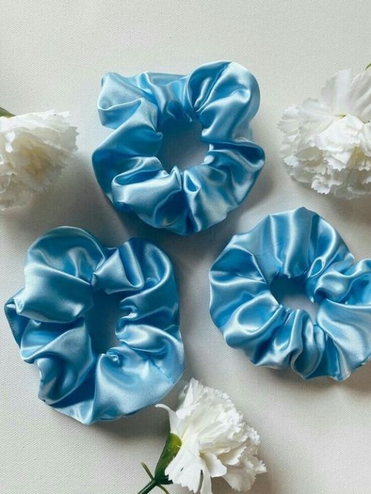 2 Pcs helpful Silk Scrunchie Hair Band Bracelet Set For Grils