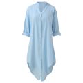 Sexy & Elegant Midi Shirt Dress for Women – Perfect for Summer & Beach Days.