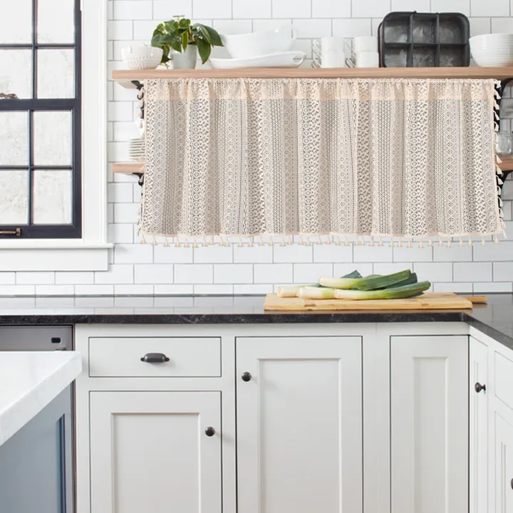 Kitchen%20Cafe%20Short%20Curtains%20Linen%20Hollow%20Boho%20Farmhouse%20Style%20Half%20Curtain%20For%20Cabinet%20Window%20-%20Image%209