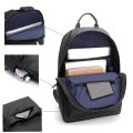 PU Leather Backpack For Men High Quality Business Travel Bag Solid Color Rucksack Unisex Simple Bagpack Holds 15.6 Inches Laptop.