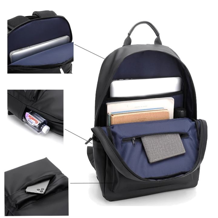 PU%20Leather%20Backpack%20For%20Men%20High%20Quality%20Business%20Travel%20Bag%20Solid%20Color%20Rucksack%20Unisex%20Simple%20Bagpack%20Holds%2015.6%20Inches%20Laptop%20-%20Image%206