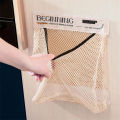 Elastic Mesh Storage Bag - For Kitchen Storage Fruits, Vegetables, Trash bag, Miscellaneous - Reusable ,Free Wall Mounted, Self-Adhesive - Hanging Storage Mesh Bags.