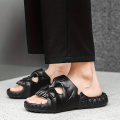 Men's Skull Slides, Casual Non Slip Slippers, Open Toe Shoes For Indoor Outdoor Beach Shower, Spring And Summer. 
