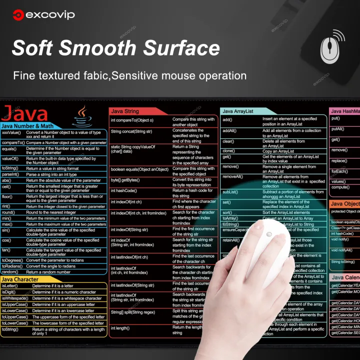 EXCO%20Java%20Programing%20Mouse%20Pad%20Large%20Extended%20Shortcuts%20Keyboard%20Mousepad%20Cheat%20Sheet%20Non-Slip%20Desk%20Mat%20for%20Software%20Engineer%20-%20Image%202