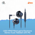 UiiSii HM12 Metal game Earphone Stereo music Noise reduction Headset with Mic 3.5mm-Pouch - Headphone - Ear Phone - Earphone.