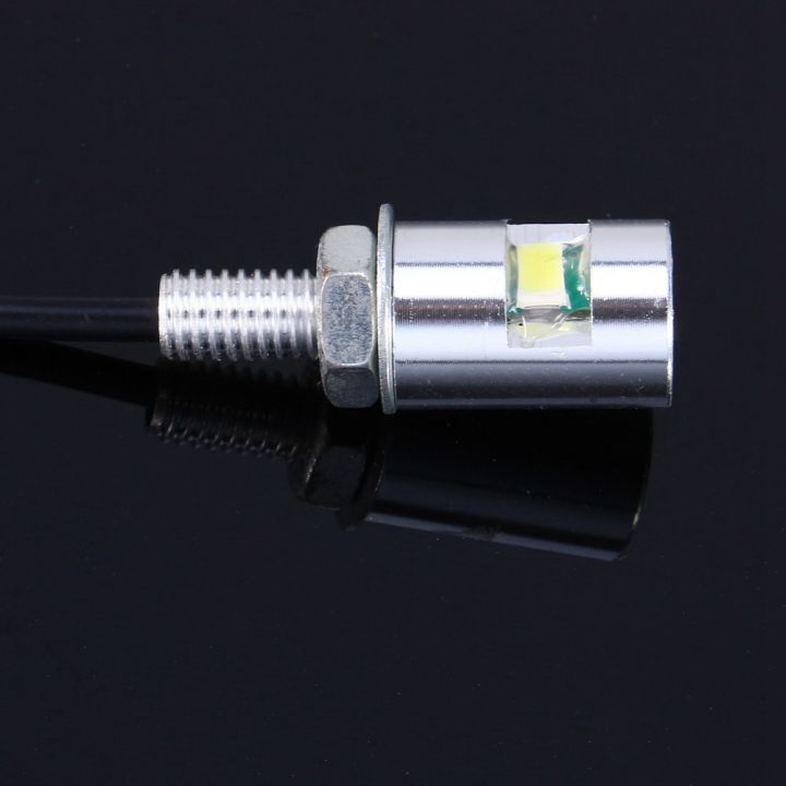 Car%20White%20LED%20SMD%2012V%20License%20Plate%20Screw%20Bolt%20Light%20lamp%20w/%2055cm%20Cable%20-%20Image%204