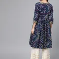 Womens Original AC Cotton Fabric Skin Print Readymade Kurta with Palazzo Set Stylish Wear. 