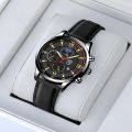 Men Sport Watch Luxury Stainless Steel Quartz Wristwatch Man Business Casual Leather Bracelet Male Luminous Clock Watches. 