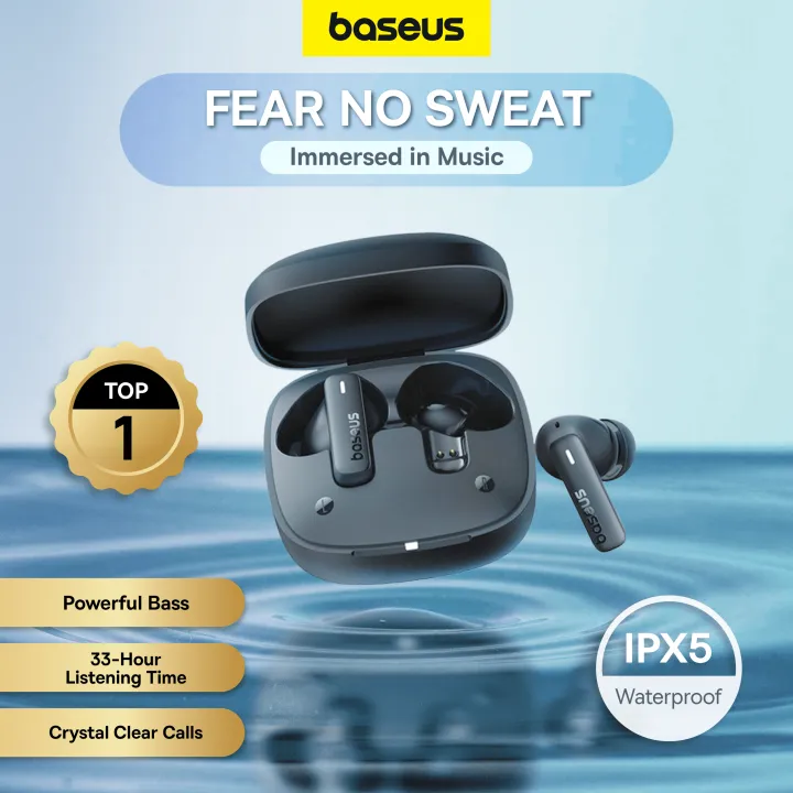 Baseus%20Bowie%20E19%20Wireless%20IPX5%20Waterproof%20Bluetooth%20Earphone%20With%202%20ENC%20Mics%20Earbuds%20Strong%20Bass%20Earbuds%20Wireless%20Sport%2033h%20Music%20Time%20-%20Image%202
