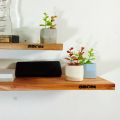 2 Pcs Wall mounted Shelves with hidden clam of Natural Wood for Home & Office Decor. (14 inch @ 18 inch) The steel clamp is not visible from the outside.. 
