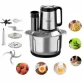 Sokany Wonder Chopper SK-06019 Electric Meat Grinder Food Processor Vegetable Mincer Blender 6-in-1 Stainless Steel 3.0L with 800W Copper Motor Double Layer Four Blades for Home Kitchen - Multi-functional Kitchen Appliance, Ideal for Chopping & Grinding!!. 