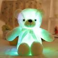 30cm Luminous Creative Light Up LED Bear Stuffed Animal Plush Toy Colorful Glowing Bear Christmas Gift for Kid. 