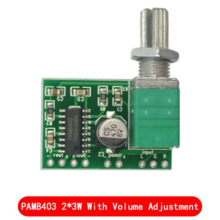 Bluetooth%205.0%20PAM8403%20MINI%20Digital%20Amplifier%20Board%202%20*%203W%20Class%20D%20Digital%20DC%202.5V%20To%205V%20Power%20Speaker%20Module%20With%20Potentionmeter%20-%20Image%202