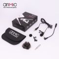 Arimic Lavalier Lapel Clip-on Omnidirectional Condenser Microphone Kit with cable adapter & windshield for iPhone Samsung.
