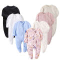 Baby with double zipper head cotton home baby clothing children's jumpsuit pamas summer.