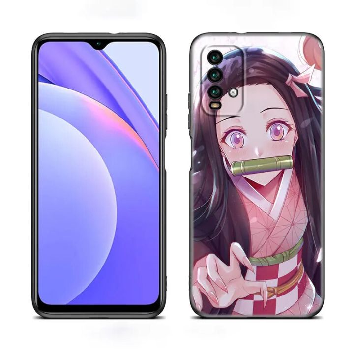 Anime%20Demon%20Slayer%20Kamado%20Nezuko%20Phone%20Case%20For%20Xiaomi%20Redmi%20Note%2011%2010%209%208%20T%20Pro%2010S%205G%209A%209C%209S%20Soft%20TPU%20Black%20Cover%20-%20Image%202