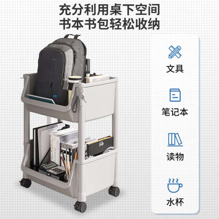 A%20rack%20backpacks,%20cart,%20movable%20bookshelf%20with%20wheels,%20small%20bookshelf,%20and%20a%20floor%20ceiling%20for%20storage%20next%20to%20the%20desk%20-%20Image%204