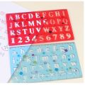 2 Colors abc Plastic Stencil Ruler Set. 