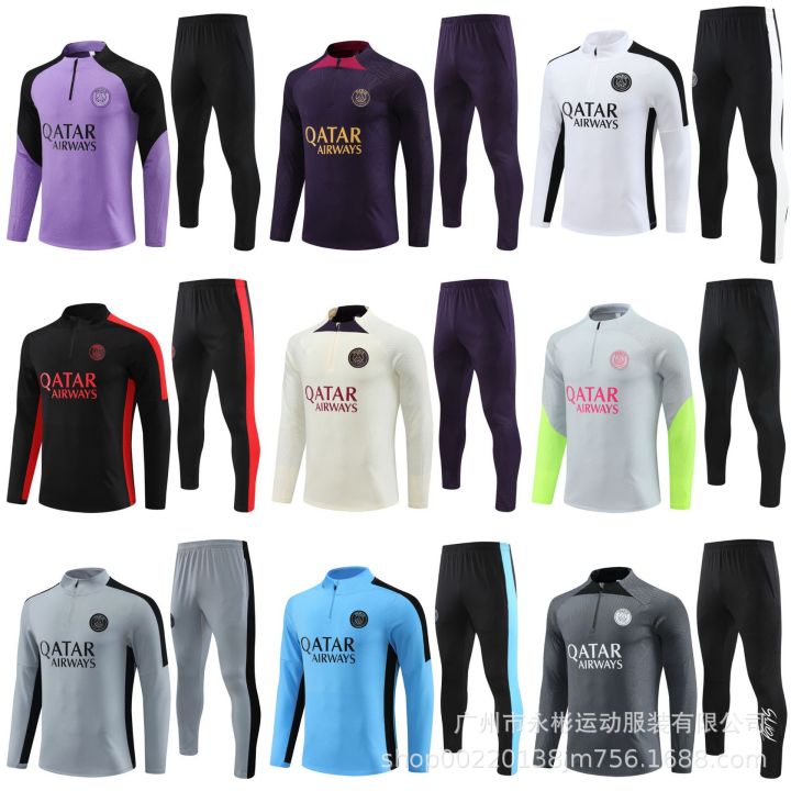 2324 ew aris Saint-ermain ew Jersey alf-ip Football raining hes Autumn and Winter suit