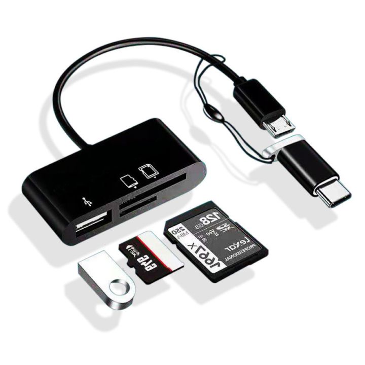 3 option OTG Card Reader For Micro USB Port And Type-C input