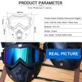 Bike Helmet with Face Shield BX-311: Motorcycle Racing Helmet with Dustproof Goggles for Ultimate Safety - Ride with Confidence.