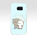 27AA Cute cats and animals gift Soft Silicone Tpu Cover phone Case for Samsung Galaxy S6 S7 edge Case. 