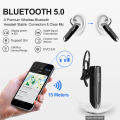 New Bee LC-B41 Bluetooth Wireless Headset V5.0 Handsfree Earbuds Driving Earphones Headphones with Mic 24Hrs Talking Time.