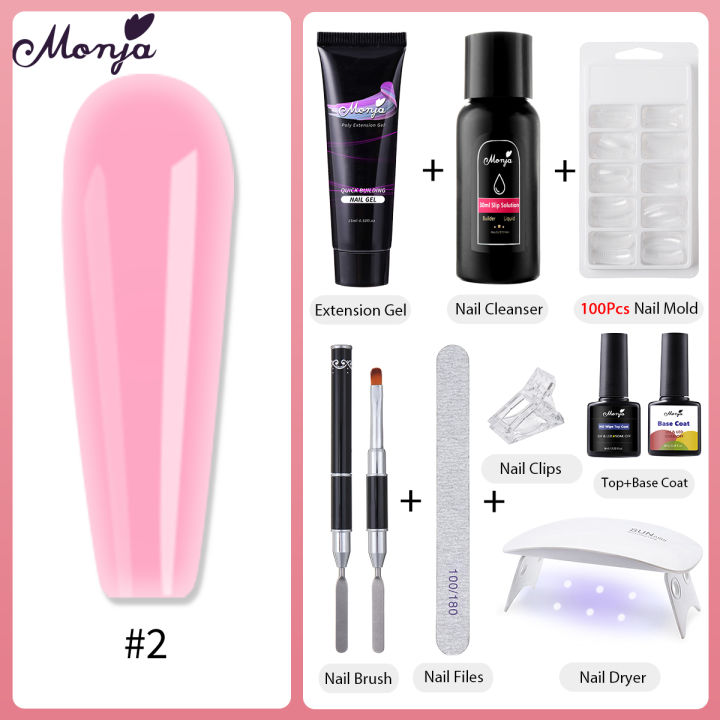 %E3%80%90The%20Edge%20of%20Beauty%E3%80%91New%20Monja%20Nail%20Art%20Extenion%20Nail%20Kit%20Glitter%20Poly%20UV%20Builder%20Gel%20Nail%20Tip%20Color%20Nail%20Tip%20French%20Nail%20Tip%20Form%20DIY%20Makeup%20Tool%20et%20-%20Image%202