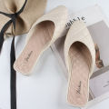 Slippers PVC outer wear casual plastic pointed lazy Baotou slippers women. 