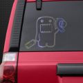 【Mary DAI Store】2Pcs Domo Kun Car Sticker JDM Car and Decals Styling Decoration Vinyl Window Aotu Accessories. 