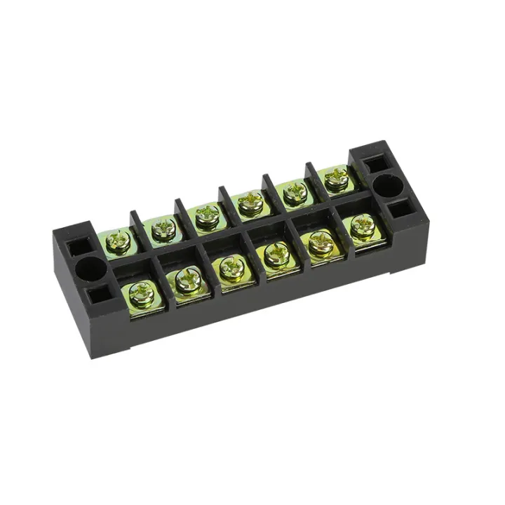 Terminal%20Block%20With%20Cover%20Connector%20TB-2506%20600V%2025A%206-Pole%20Double%20Row%20Screw%20Fixed%20Barrier%20Wire%20Crimp%206%20Position%20Panel%20Mount%20-%20Image%203