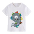 2022 Baby Kids Cartoon Car Birthday Number Print T Shirt Children Birthday Gift T-shirts Boy Girl Funny Tshirt Present 2-9 Years. 