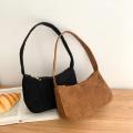 Winter Corduroy Underarm Bag Casual Women Shoulder Bags Travel Armpit Shopping Pouch Pouch Zipper Female Handbag Clutch. 