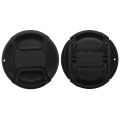 58Mm Lens Cap With Lens Cap Leash Hole Bundle For Dslr Cameras For (58Mm)- 4 Pack. 