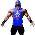 Gym Muscle Bodybuilding Fitness Stringer Men TaTop Gyms Gorilla Wear Vest Undershirt Male Gym Bodybuilding Tanktops Hooded. 