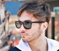 Men'S Rivet Retro Square Sunglasses Classic Brand Vintage Sunscreen Glasses - Sun Glass For Men. 