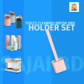 New Silicone Toilet Cleaning Brush And Holder Set.