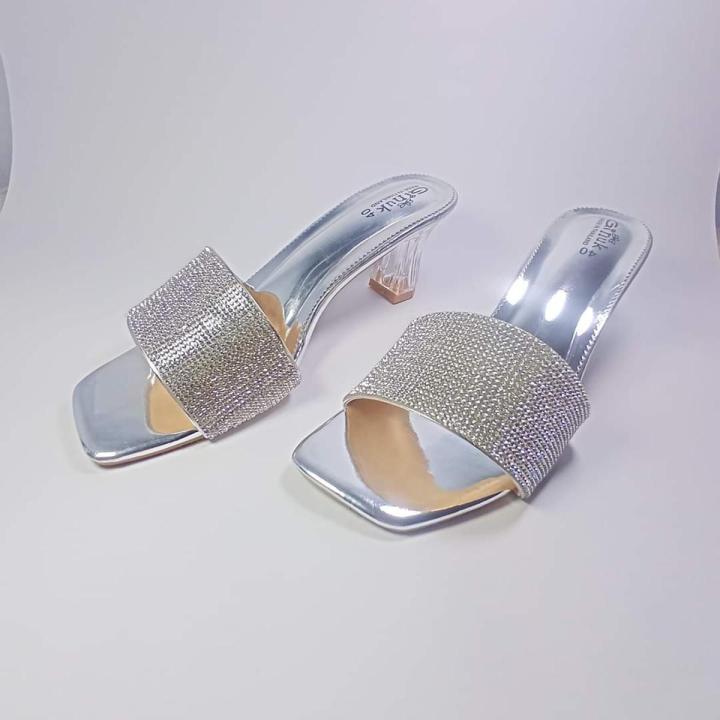 Women's Glass Box Heel Sandals Transparent Platform Slippers EVA Material Summer Open Toe Footwear for Ladies