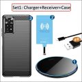 Qi Wireless Charging Set for Xiaomi Redmi Note 11S 11 12 Pro Plus 4G 5G Wireless Charger Pad+USB Type-C Receiver+Phone Case. 