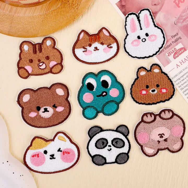 Cartoon%20Small%20Animal%20Embroidery%20Patch%20Cloth%20Stickers%20Clothes%20Bags%20Self-adhesive%20Cloth%20-%20Image%202
