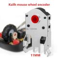 2Pcs Highly Accurate Kailh Decoder 5mm~11mm Red Core Rotary Mouse Scroll Wheel Encoder 1.74mm hole for PC Mouse alps encoder. 