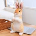 20cm Simulation Cute Rabbit Plush Fur Realistic Kawaii Animal Easter Bunny Rabbit Toy Model Gift Home Decoration.