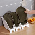 Compact Dish Rack Easy-To-Clean Plastic Lightweight Plate Organizer Bowl Stand for Home Kitchen Restaurant Use Organizing.