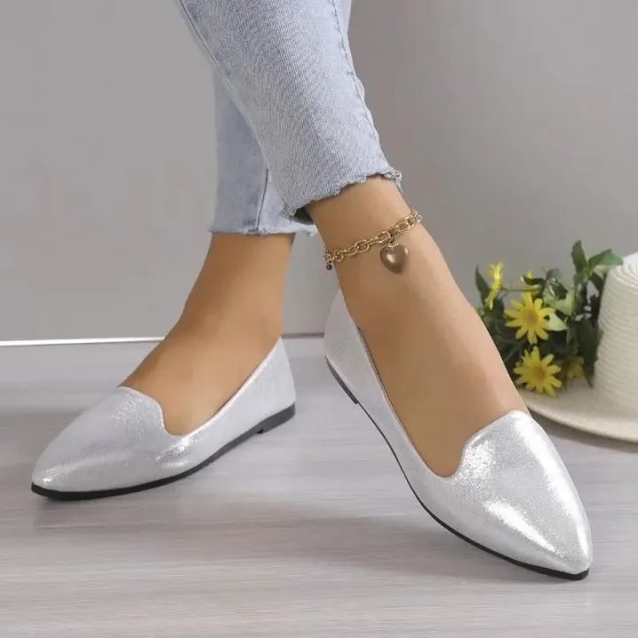 2024%20Fashion%20Slip%20on%20Loafers%20Breathable%20Stretch%20Ballet%20Shallow%20Flats%20Women%20Soft%20Bottom%20Pointed%20Toe%20Boat%20Shoes%20plus%20size%2043%20-%20Image%206