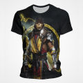 MK Game Mortal Kombat T Shirt For Men Clothing Fashion T-shirts 3D Print Sonya Blade Summer Oversized Streetwear Men Camisetas.