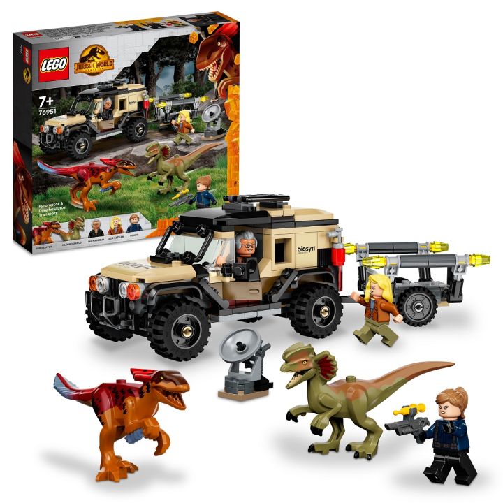 LEGO 76951 PYRORAPTOR & DILOPHOSAURUS TRANSPORT