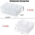 Refrigerator Storage Box 6 Grid Food Vegetable Fruit Storage Box Fridge Organizer -The Asia Express. 